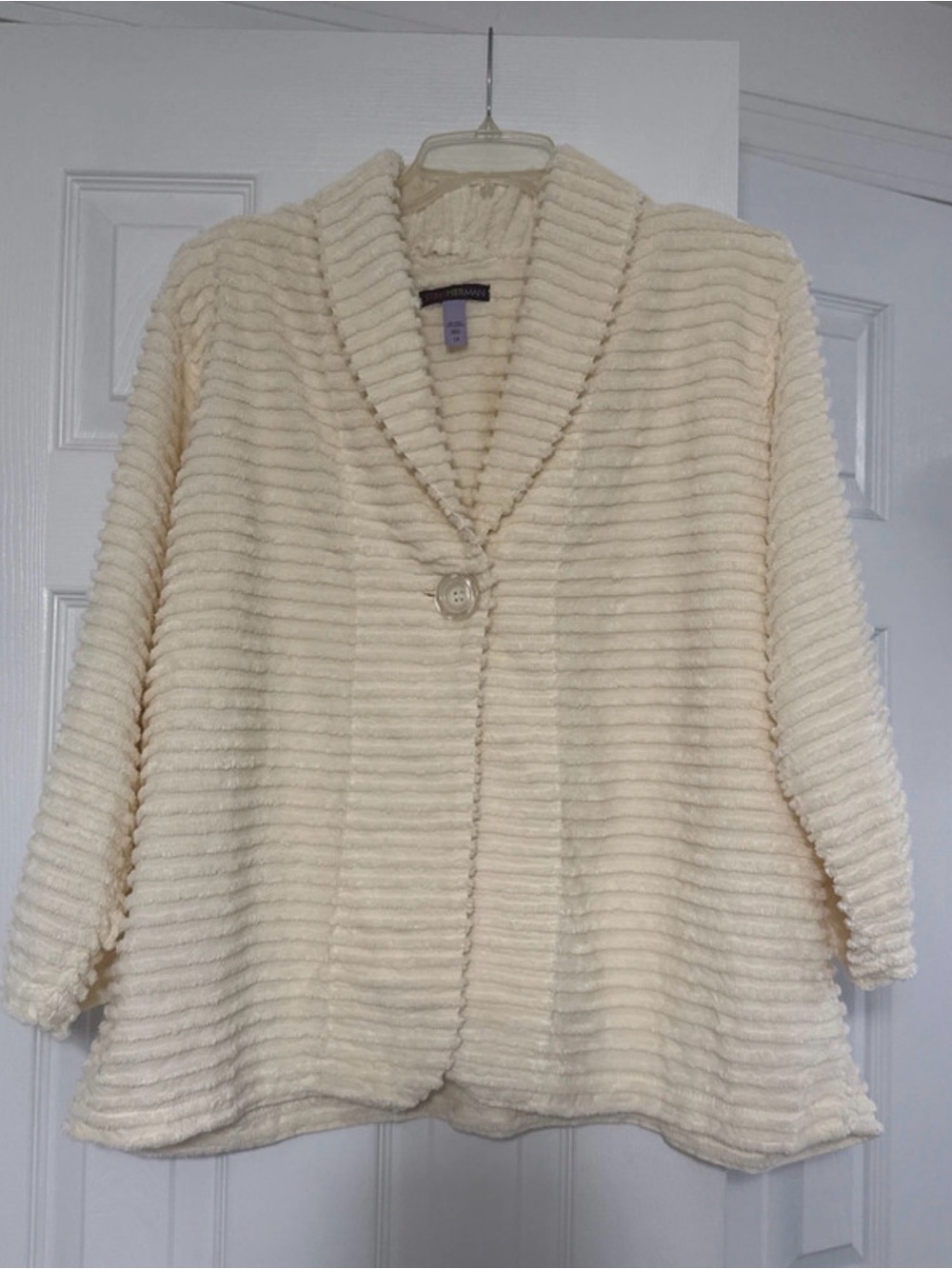 Stan Herman Chenille Cardigan Jacket Blazer Size US XL.